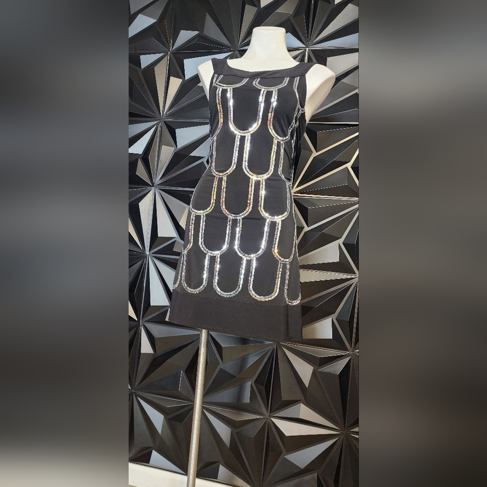 Dressbarn Black Sequin design dress